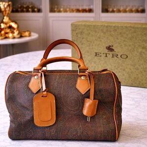 ETRO MILANO Boston Bag w/Lock and 2 Keys